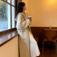HOODED KNIT SWEATER JACKET