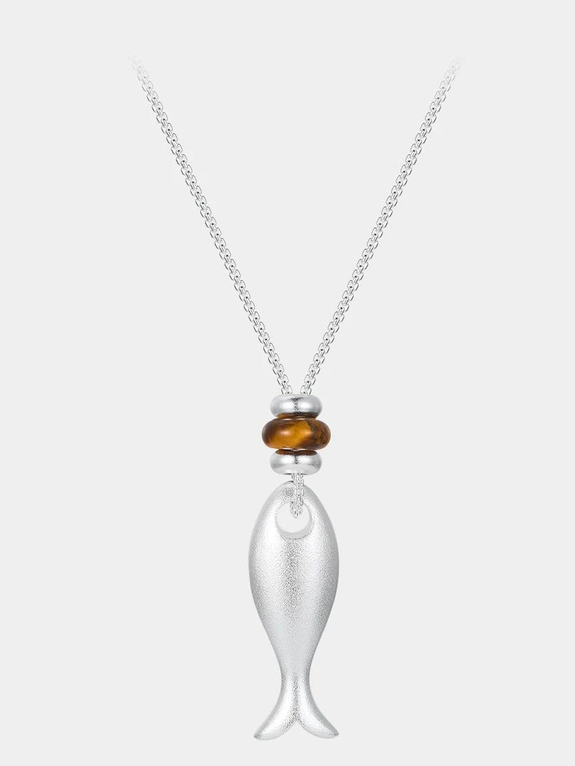 HERRINGBONE PENDANT NECKLACE