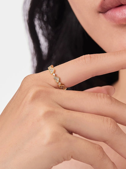 GOLD HEART RING FOR WOMEN