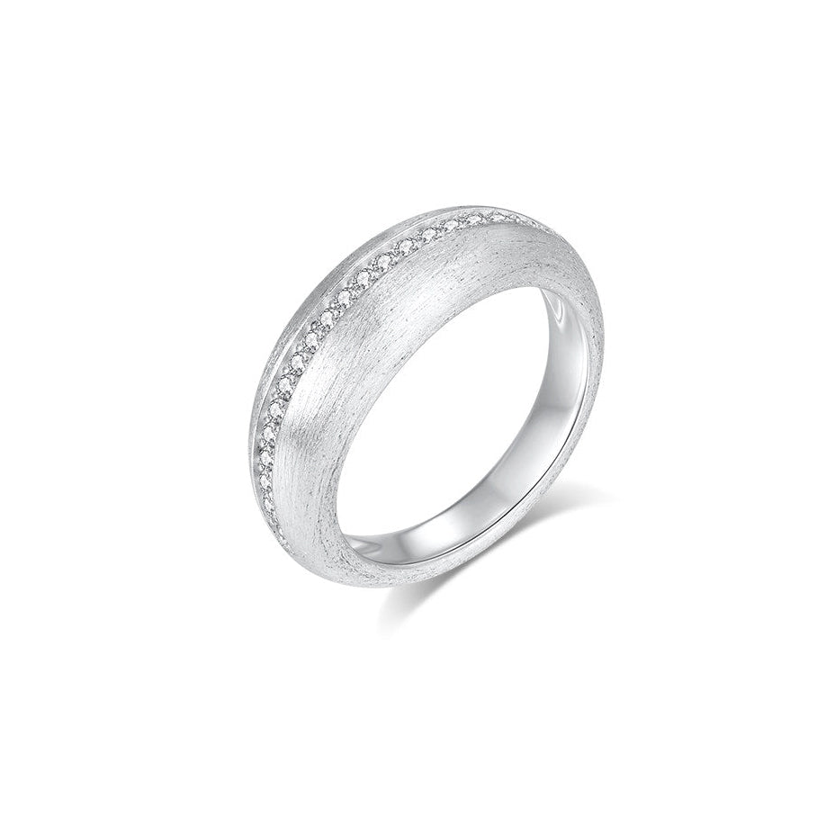 AUTUMN SILVER BRUSHED RING