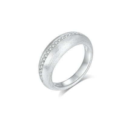 AUTUMN SILVER BRUSHED RING