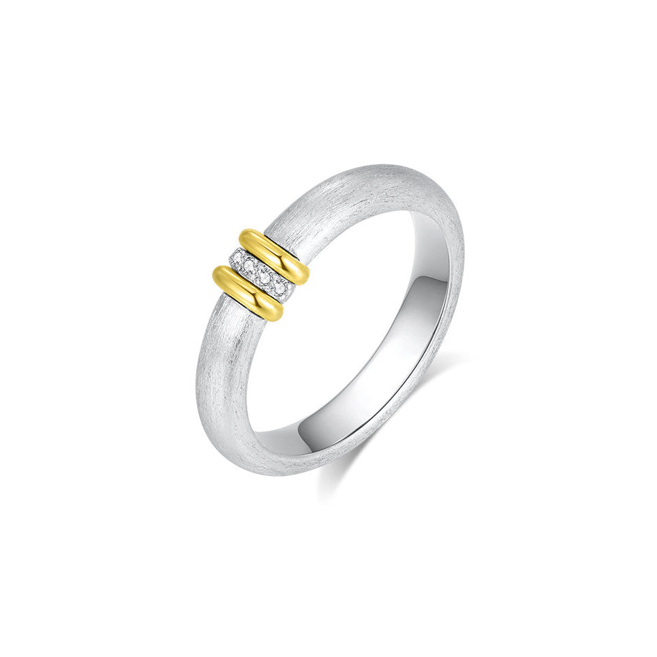 AUTUMN SILVER BRUSHED RING