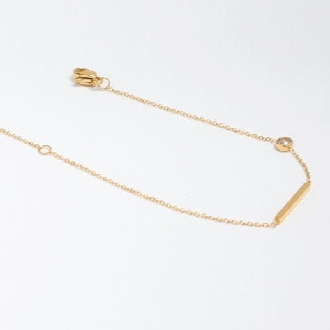 【LOEM】 GOLD ZIRCONIA BRACRET　