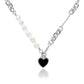 BLACK HEART PEARL NECKLACE