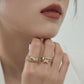 GOLD BUTTERFLY RING