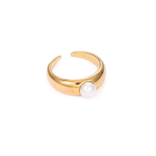 OPENCUT PEARL RING