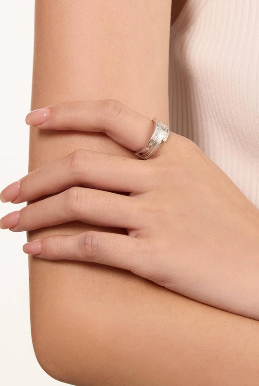 SILVER STACKING RING SET