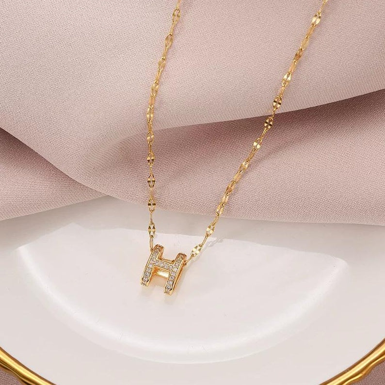 H LETTER NECKLACE JEWELRY
