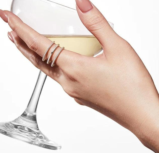 GOLD PIGMENT STACKING RING SET