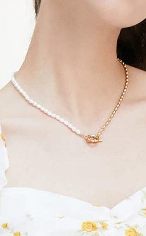 BAROQUE PEARL COLLARBONE NECKLACE