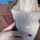 KOREAN CURLED-EDGE PENDANT NECKLACE