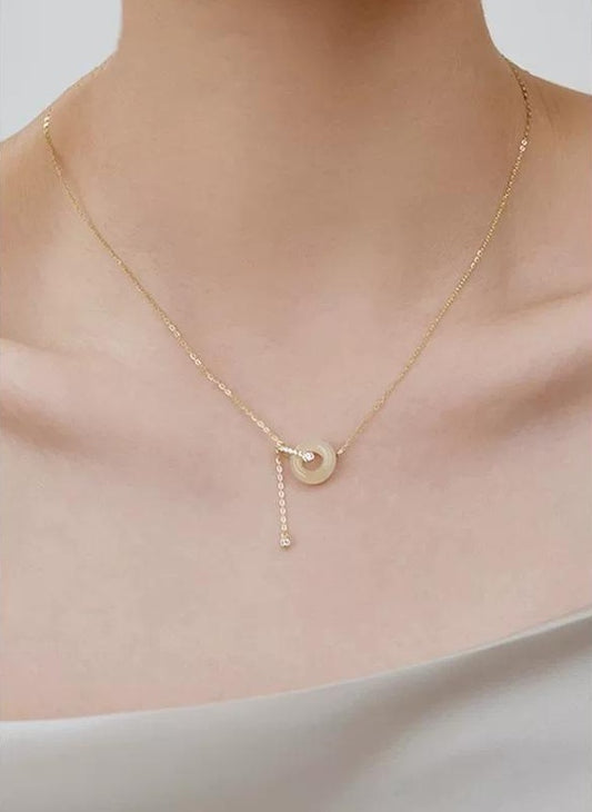 ELEGANT JADE TASSEL NECKLACE