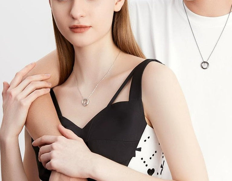 STERLING SILVER COUPLES NECKLACE