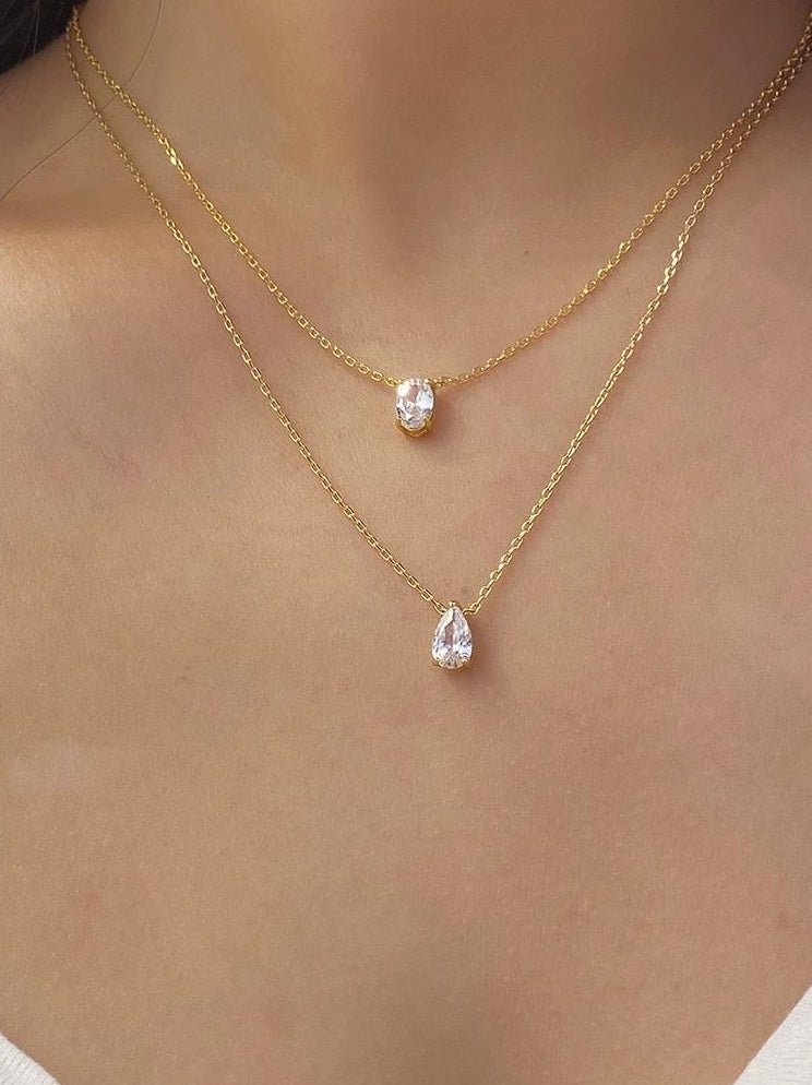TEARDROP ZIRCONIA NECKLACE