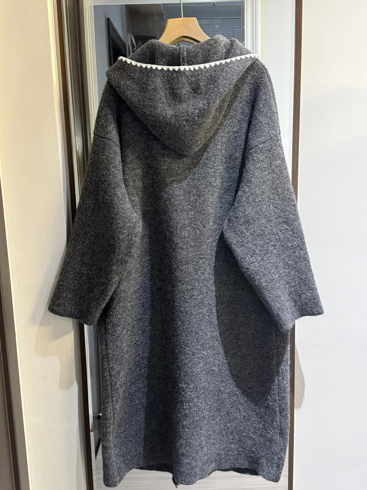HOODED KNIT SWEATER JACKET