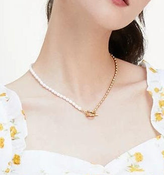 BAROQUE PEARL COLLARBONE NECKLACE