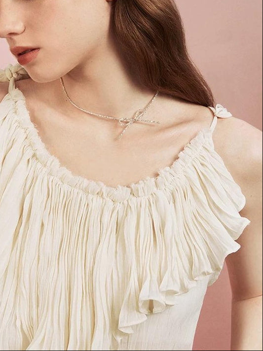 ELEGANT SILVER COLLARBONE NECKLACE