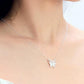 FAUX CAT'S EYE BUTTERFLY NECKLACE