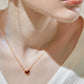 PEACH HEART CHOKER NECKLACE
