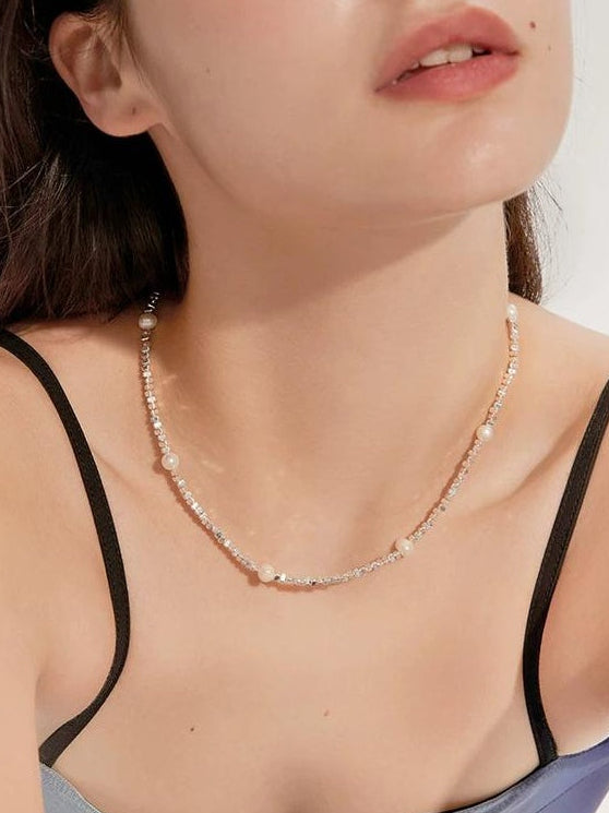 FRESHWATER PEARL SILVER NECKLACE