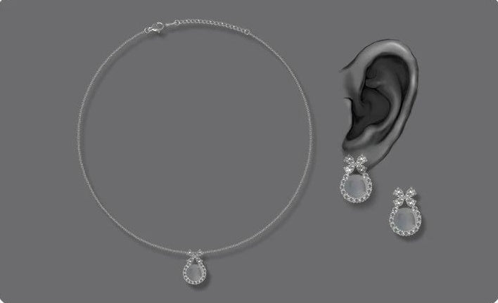 CRYSTAL FOUR LEAF CLOVER NECKLACE