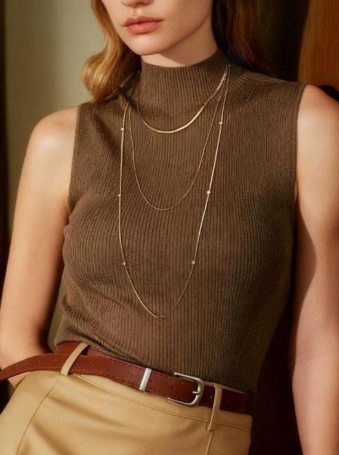 GOLD SNAKE BONE NECKLACE