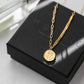 LUXURY ROUND-PLATE CHAIN NECKLACE