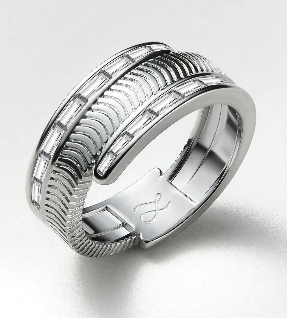 SILVER STACKING RING SET