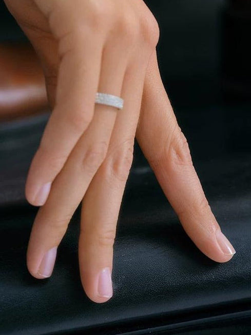 WILLOW SILVER PIGMENT RING