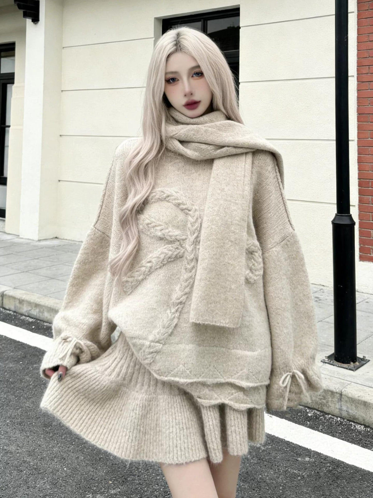 CHIC 3-PIECE SWEATER SET