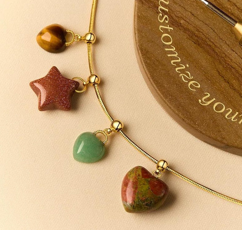 NATURAL STONE PENDANT NECKLACE