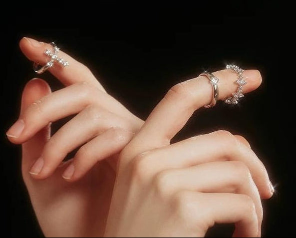 SILVER ZIRCONIA STACKING RING