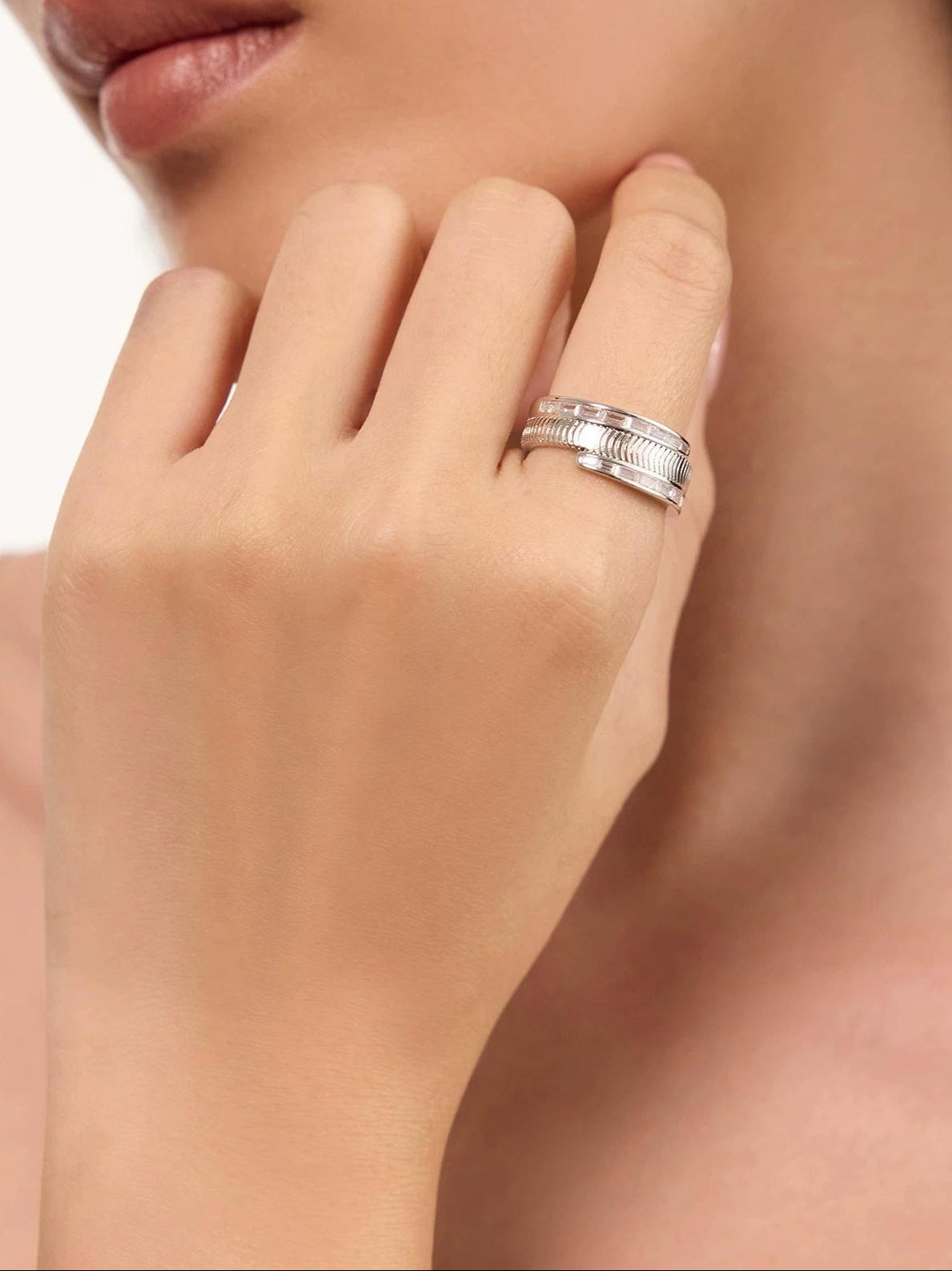 SILVER STACKING RING SET