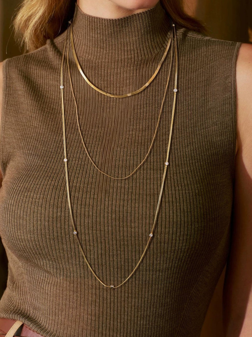 GOLD SNAKE BONE NECKLACE