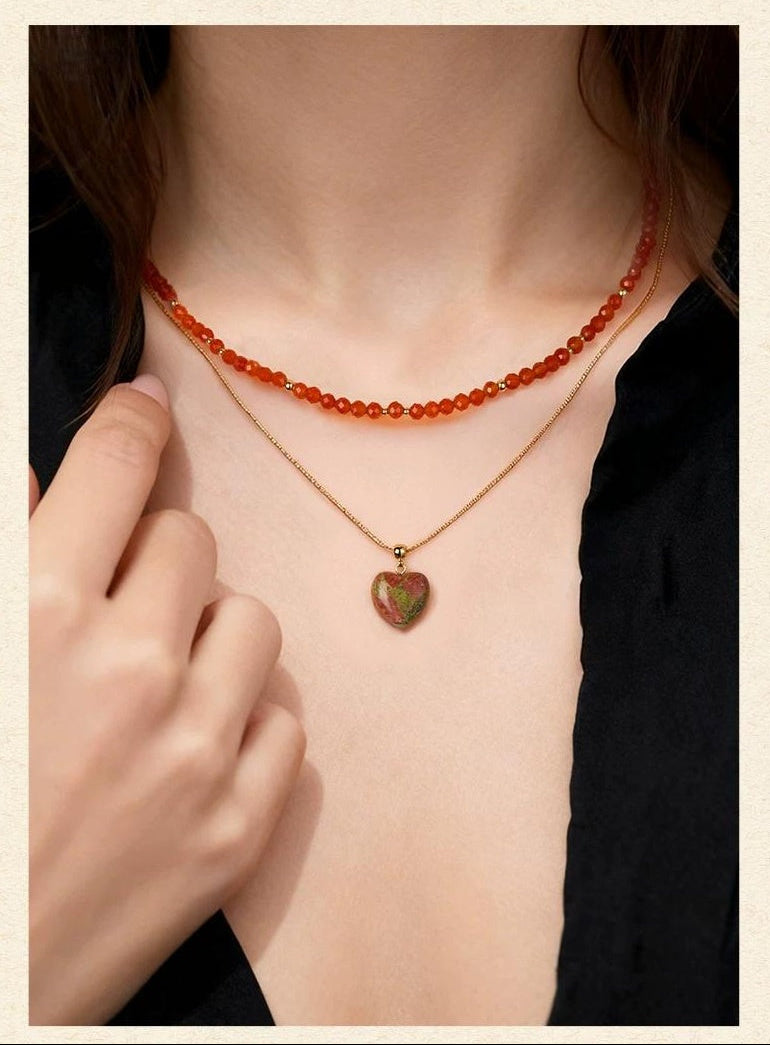 NATURAL STONE PENDANT NECKLACE