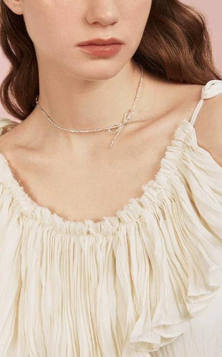 ELEGANT SILVER COLLARBONE NECKLACE