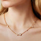 ROSE GOLD ZIRCONIA COLLARBONE NECKLACE