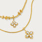 GOLD CLOVER NECKLACE SWEATER CHAIN