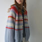 LUXURY MOHAIR STRIPED KNIT SWEATER