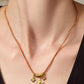 GOLD RED HEART PENDANT NECKLACE