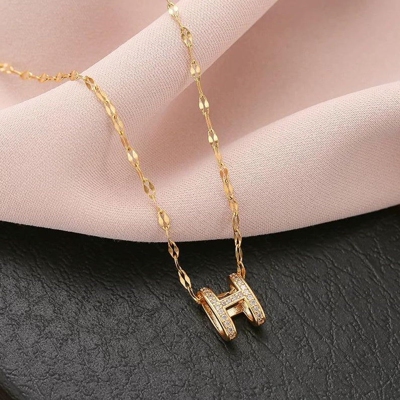 H LETTER NECKLACE JEWELRY