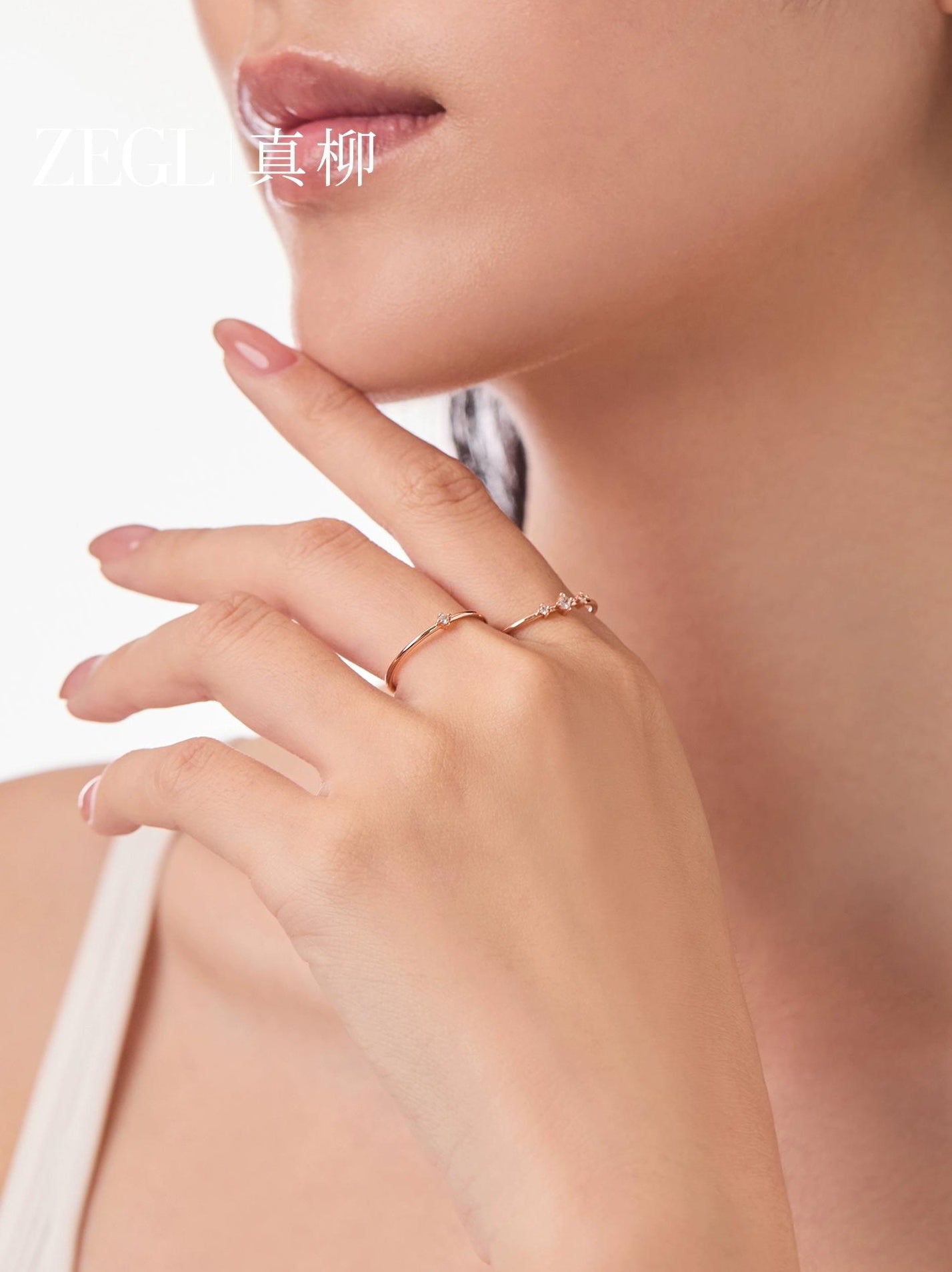 ROSE GOLD VEGAN STACKING RING(サイズ表なし）