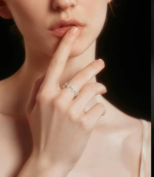 SILVER ZIRCONIA STACKING RING