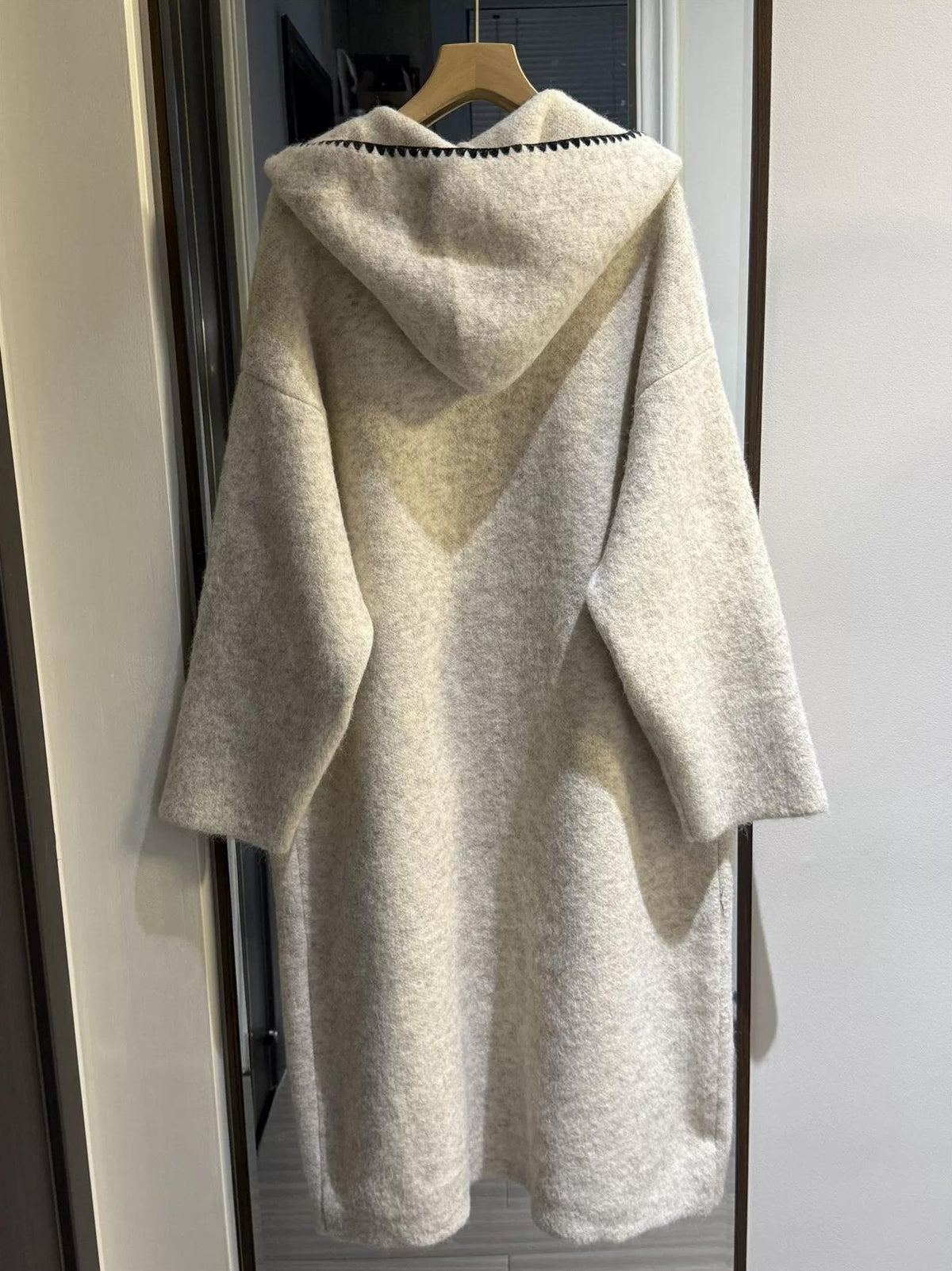 HOODED KNIT SWEATER JACKET