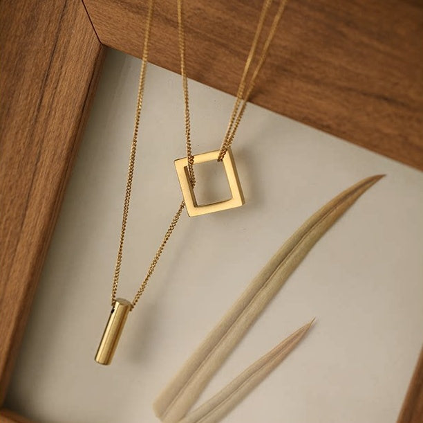 LAYERED TITANIUM-STEEL NECKLACE