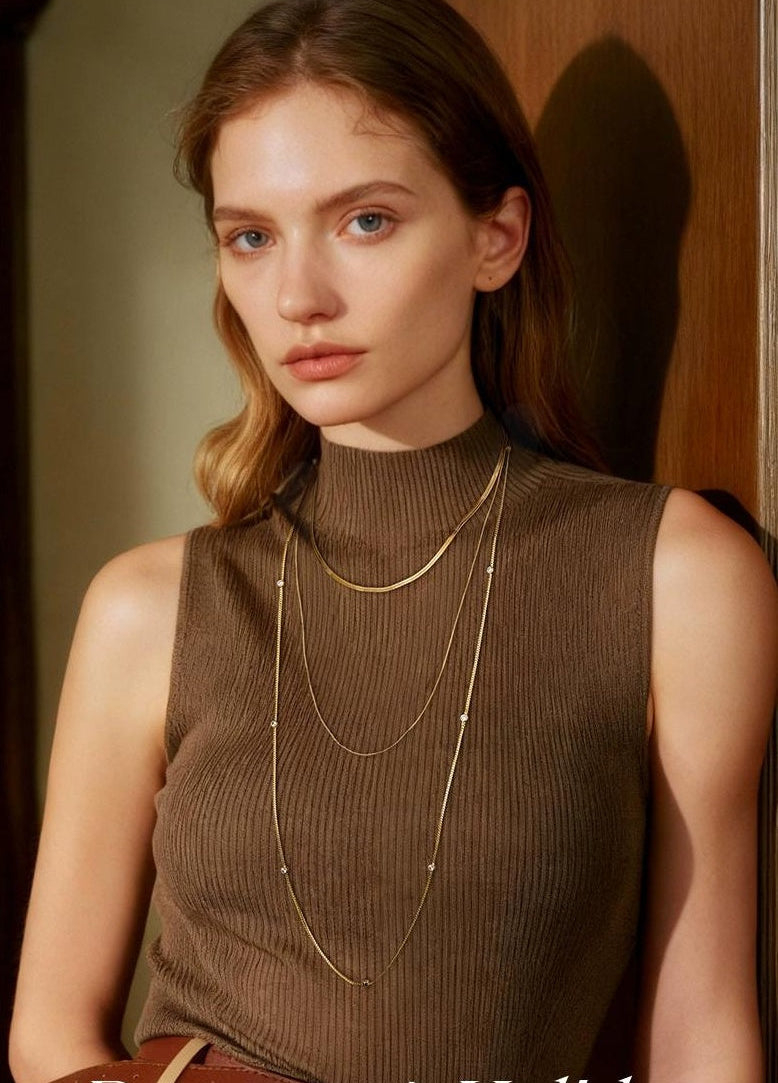 GOLD SNAKE BONE NECKLACE