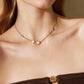ROSE GOLD ZIRCONIA COLLARBONE NECKLACE