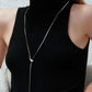 WATER DROP PENDANT SWEATER NECKLACE