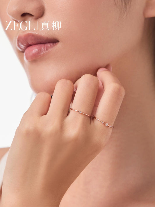 ROSE GOLD VEGAN STACKING RING(サイズ表なし）