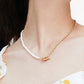 BAROQUE PEARL COLLARBONE NECKLACE